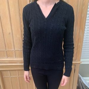 Black v-neck Lands End sweater size M